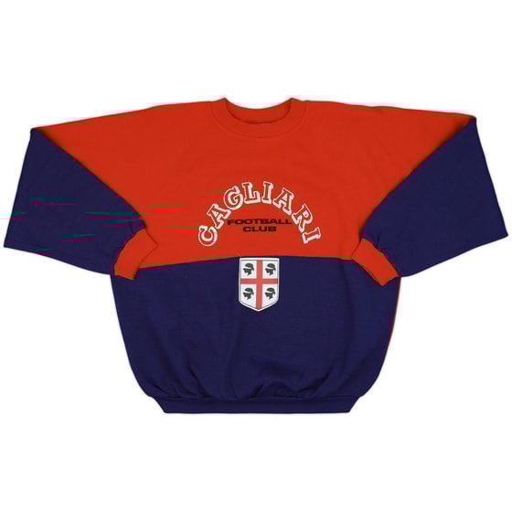 1990-91 Cagliari Le Felpe Dei Grandi Club Sweat Top - 8/10 - (L)