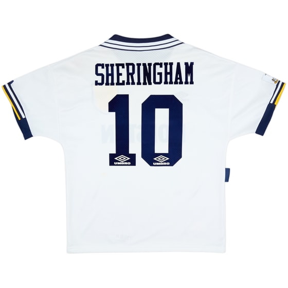 1993-95 Tottenham Home Shirt Sheringham #10 - 8/10 - (L)