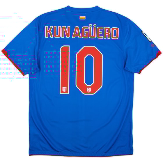 2010-11 Atletico Madrid Away Shirt Kun Aguero #10 - 8/10 - (L)