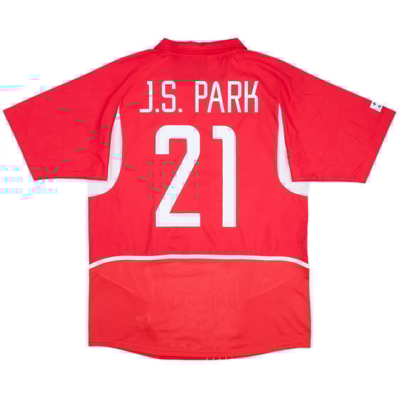 2002-03 South Korea Home Shirt J.S.Park #21 - 10/10 - (XL)