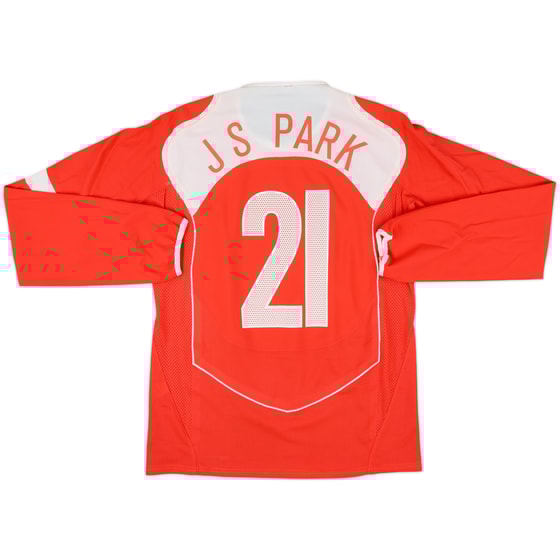 2004-06 South Korea Player Issue Home L/S Shirt J S Park #21 - 7/10 - (M)