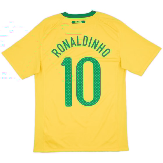 2010-11 Brazil Home Shirt Ronaldinho #10 - 7/10 - (S)