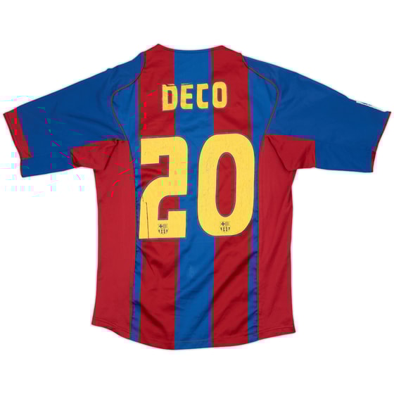 2004-05 Barcelona Home Shirt Deco #20 - 6/10 - (L)