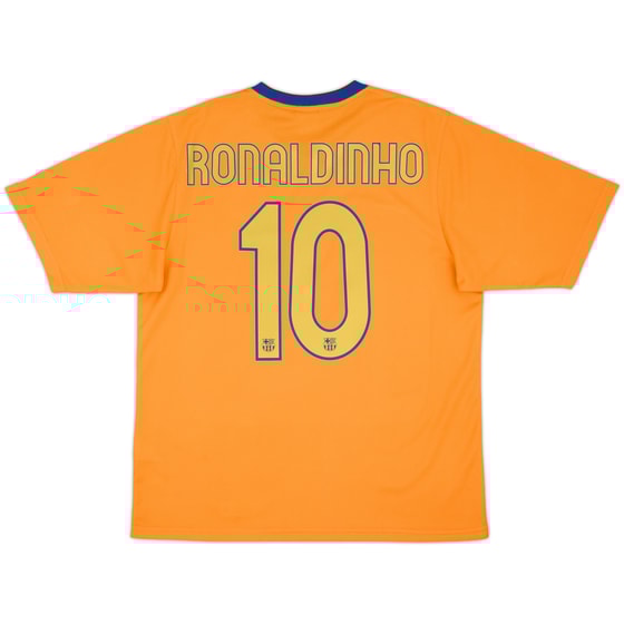 2006-08 Barcelona Basic Away Shirt Ronaldinho #10 - 8/10 - (L)