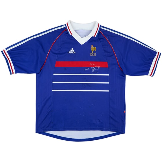 1998-00 France 'Pour Toi Fabien Barthez' Home Shirt - 5/10 - (XL)