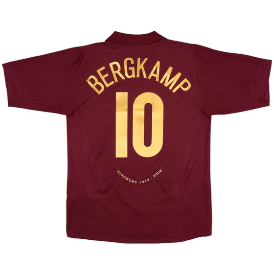 2005-06 Arsenal Home Shirt Bergkamp #10 - 9/10 - (L)