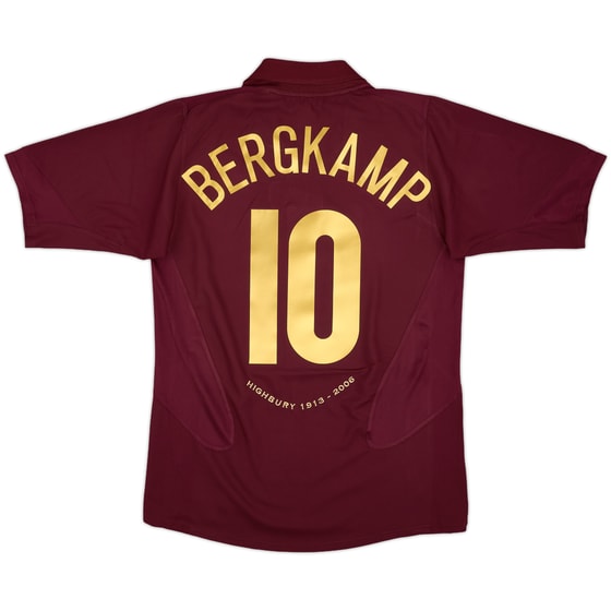 2005-06 Arsenal Home Shirt Bergkamp #10 - 8/10 - (M)