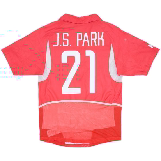 2002-03 South Korea Player Issue Home Shirt J.S.Park #21 - 8/10 - (S)
