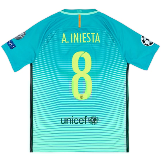 2016-17 Barcelona Third Shirt A. Iniesta #8 - 9/10 - (M)
