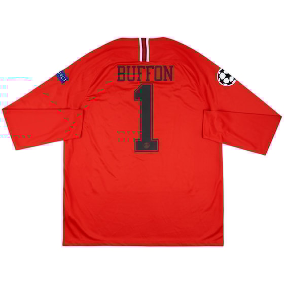 2018-19 Paris Saint-Germain Cup GK Shirt Buffon #1 - 9/10 - (XL)