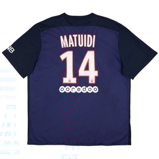 2015-16 Paris Saint-Germain Home Shirt Matuidi #14 - 9/10 - (XXL)