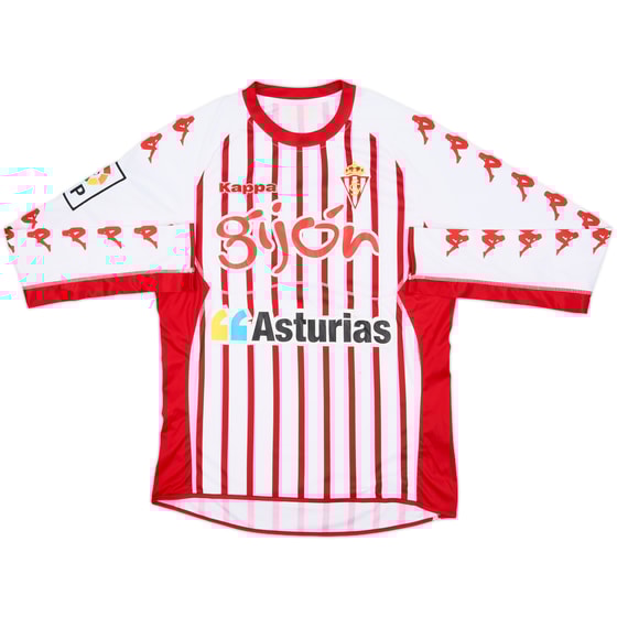2011-12 Sporting Gijon Home L/S Shirt - 6/10 - (S)