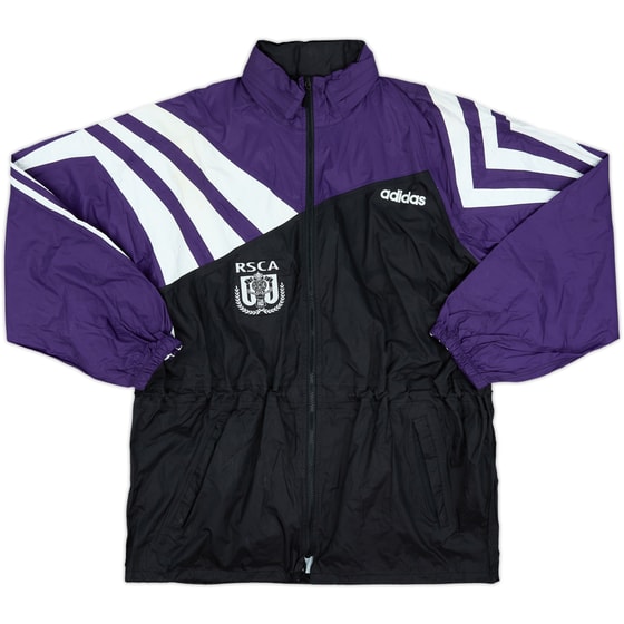 1993-94 Anderlecht adidas Hooded Rain Jacket - 8/10 - (L/XL)