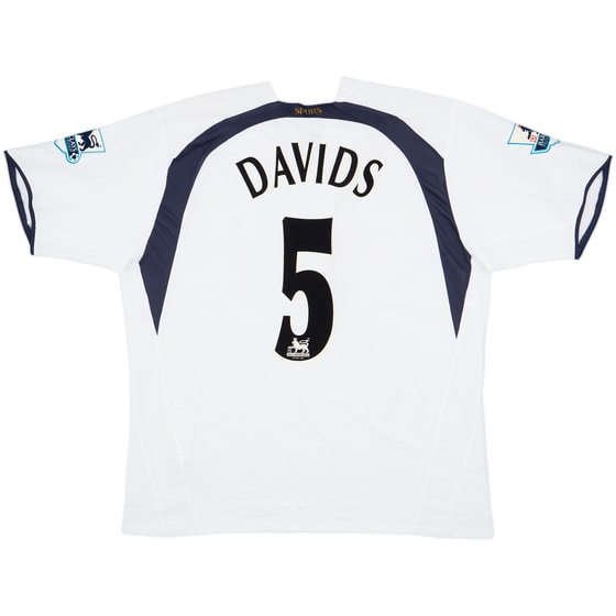 2006-07 Tottenham Home Shirt Davids #5 - 7/10 - (XL)