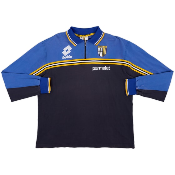 1998-99 Parma Lotto 1/4 Zip L/S Polo Shirt - 7/10 - (L)