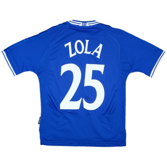 1999-01 Chelsea Home Shirt Zola #25 - 8/10 - (Y)