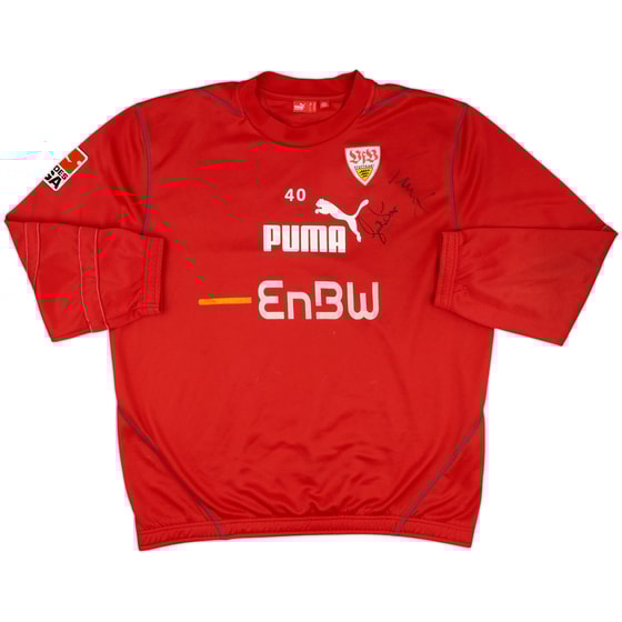 2007-08 Stuttgart Signed Puma Player Issue Sweat Top #40 (Schuster)