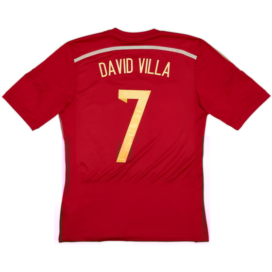 2013-15 Spain Home Shirt David Villa #7 - 7/10 - (M)