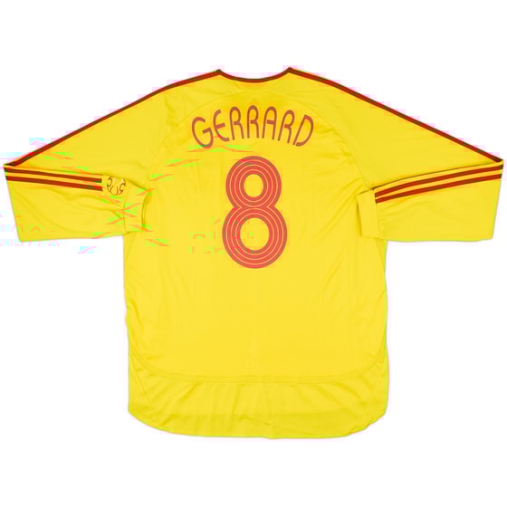 2006-07 Liverpool Away L/S Shirt Gerrard #8 - 8/10 - (XL)