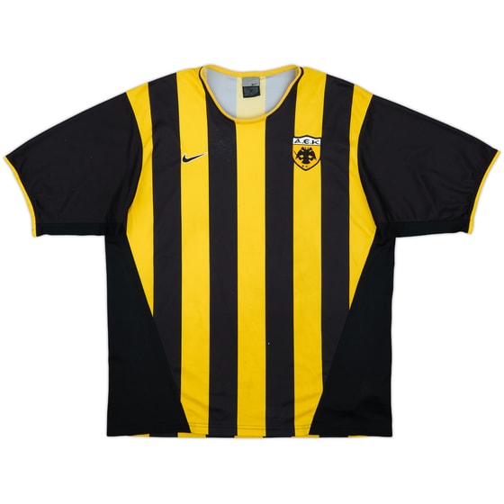 2002-04 AEK Athens Basic Home Shirt - 6/10 - (XL)