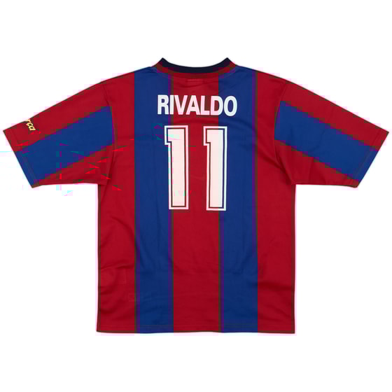 1998-00 Barcelona Basic Home Shirt Rivaldo #11 - 10/10 - (L.Boys)
