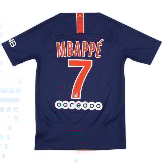 2018-19 Paris Saint-Germain Home Shirt Mbappe #7 - 9/10 - (S.Boys)