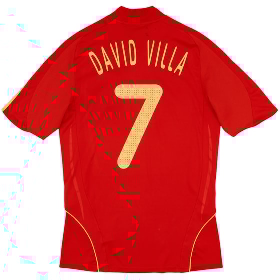 2007-09 Spain Home Shirt David Villa #7 - 7/10 - (S)