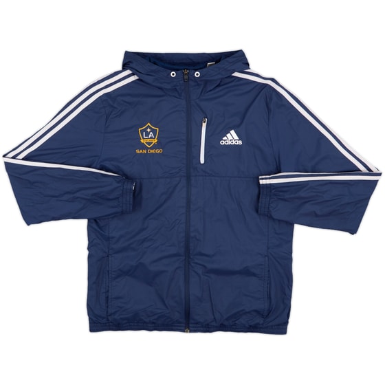 2015-16 LA Galaxy adidas Hooded Rain Jacket - 8/10 - (L)
