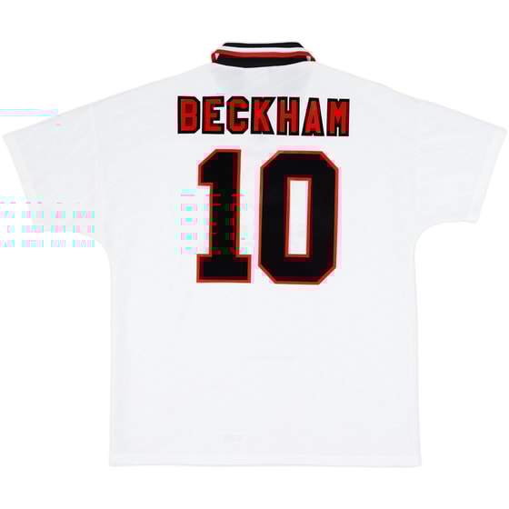 1996-97 Manchester United Away Shirt Beckham #10 - 8/10 - (XL)
