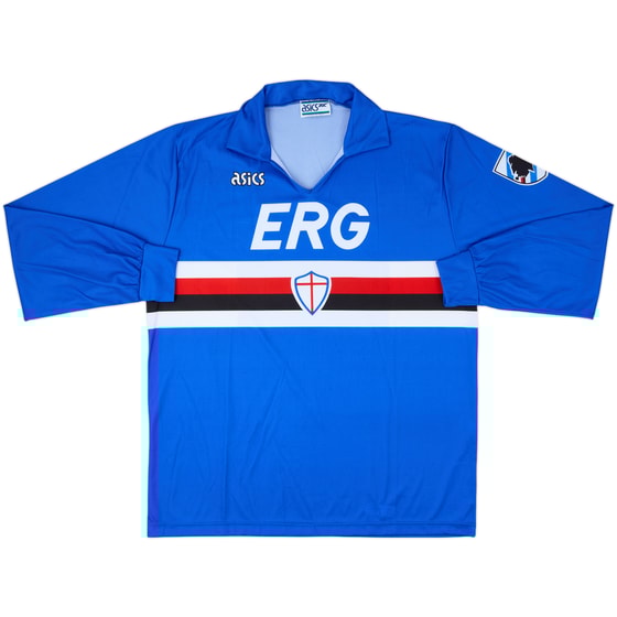 1990-92 Sampdoria Home L/S Shirt - 8/10 - (XL)