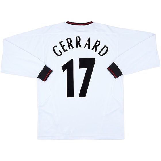 2003-04 Liverpool Away L/S Shirt Gerrard #17 - 8/10 - (S/M)