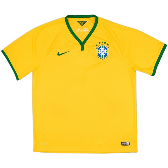 2014-15 Brazil Home Shirt #10 - 7/10 - (XL)