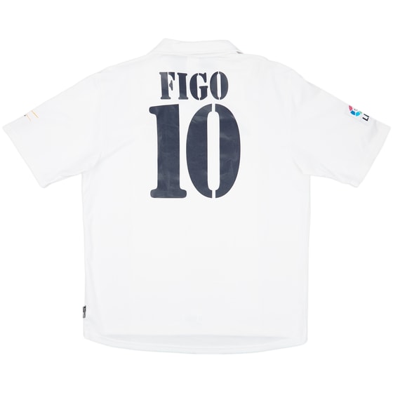 2001 Real Madrid Home Shirt Figo #10 - 9/10 - (XL)