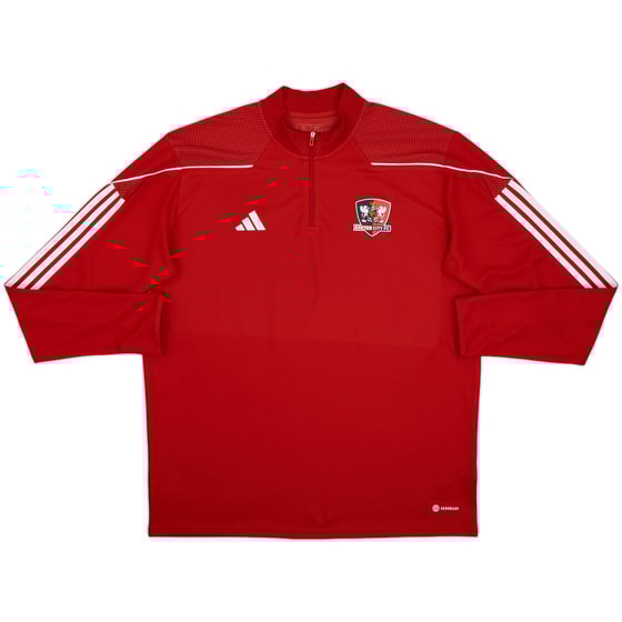 2023-24 Exeter City adidas 1/4 Zip Drill Top - 9/10 - (XL)