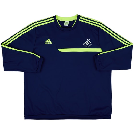 2013-14 Swansea adidas Sweat Top - 8/10 - (XXL)