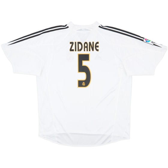 2004-05 Real Madrid Home Shirt Zidane #5 - 9/10 - (XXL)