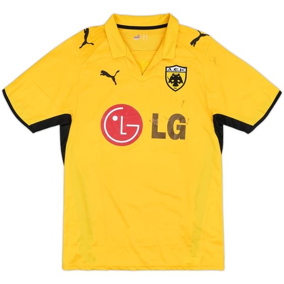 2008-09 AEK Athens Home Shirt - 4/10 - (S)