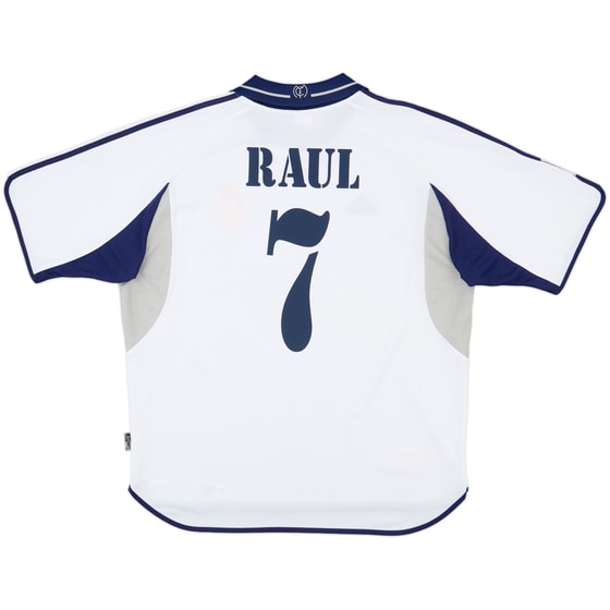2000-01 Real Madrid Home Shirt Raul #7 - 6/10 - (XL)