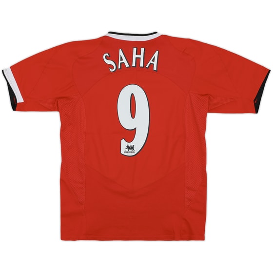 2004-06 Manchester United Home Shirt Saha #9 - 7/10 - (XL.Boys)
