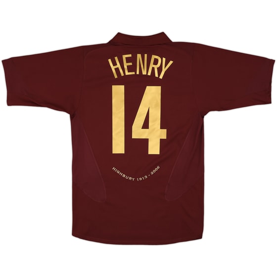 2005-06 Arsenal Home Shirt Henry #14 - 7/10 - (M)