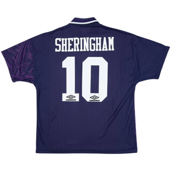 1994-95 Tottenham Away Shirt Sheringham #10 - 9/10 - (L)