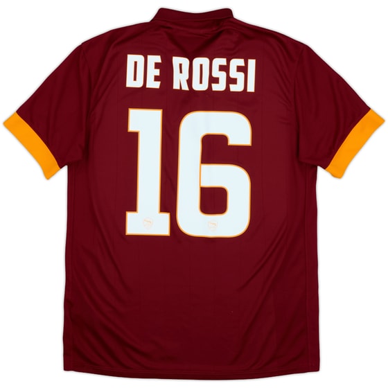 2014-15 Roma Home Shirt De Rossi #16 - 8/10 - (M)