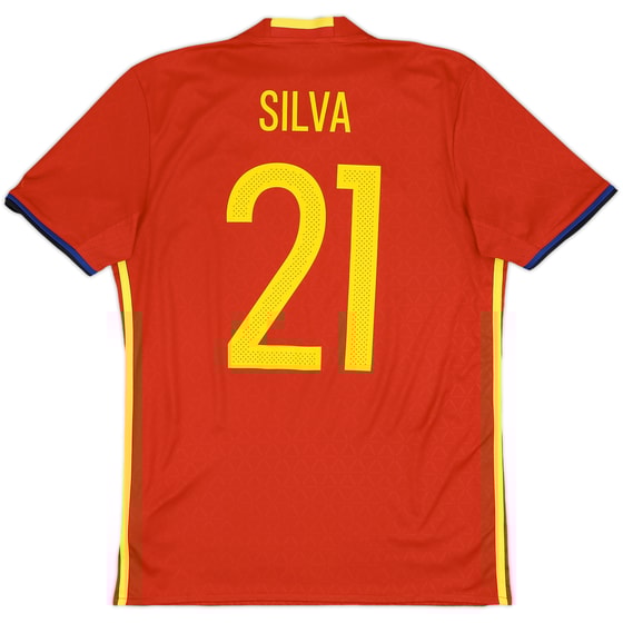 2016-17 Spain Home Shirt Silva #21 - 8/10 - (M)