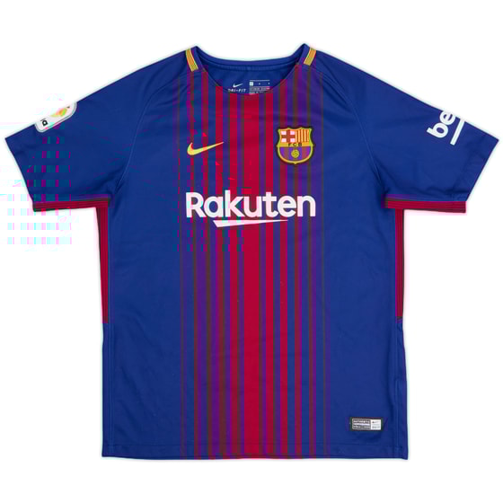 2018-19 Barcelona Home Shirt - 8/10 - (L.Boys)