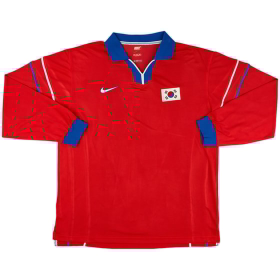 1998-01 South Korea Player Issue Home L/S Shirt - 8/10 - (XXL)