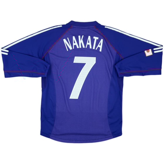 2002-04 Japan Authentic Home L/S Shirt Nakata #7 - 6/10 - (M)