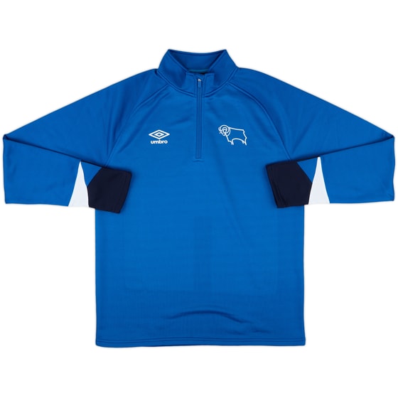 2022-23 Derby County Umbro 1/4 Zip Training Top - 9/10 - (L)