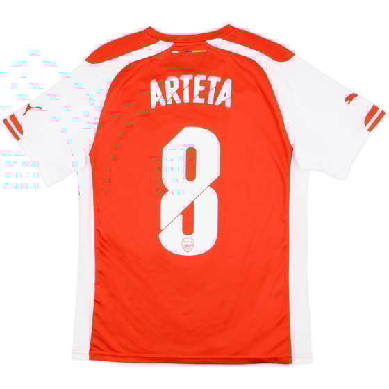 2014-15 Arsenal Home Shirt Arteta #8 - 8/10 - (L.Boys)