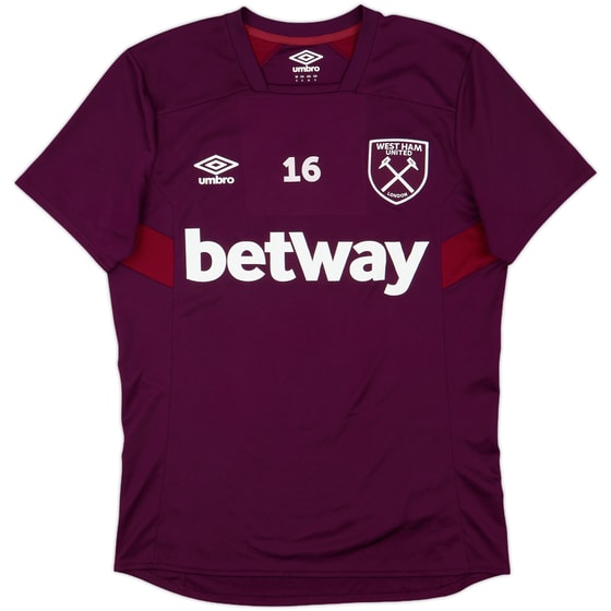 2016-17 West Ham United Umbro Player Issue Training Shirt #16 - 9/10 - (S)