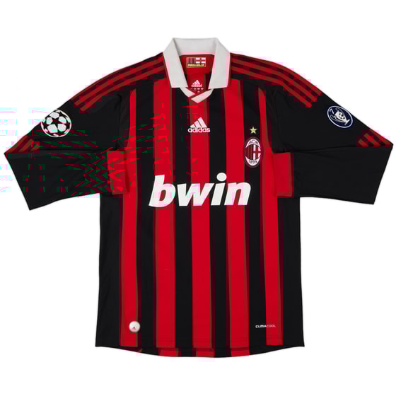 2009-10 AC Milan Home L/S Shirt #7 - 7/10 - (S)